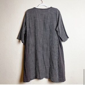 Ace & Jig Dress Brown Grid Two Tone 100% Cotton Size Large